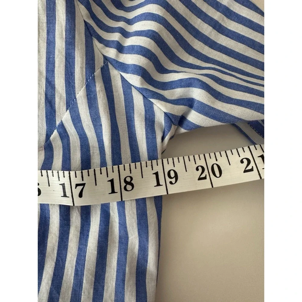 Free People x Brenda Knight Top Women's Large‎ Striped Button Up Cotton New